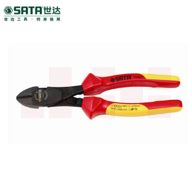 世达（SATA）G系列VDE重型绝缘耐压斜嘴钳8"货号 72620