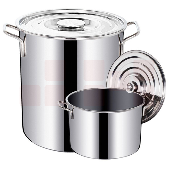 不锈钢桶圆桶 带盖汤桶 卤桶  大容量加厚汤锅  直径50高度50cm约110L