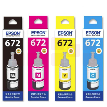 爱普生T672 系列四色套装 原装 墨水