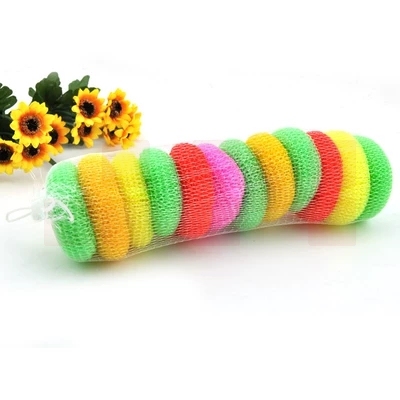 尼龙丝网洗碗洗锅球刷 家用清洁球不伤手洗碗刷锅球 塑料丝清洁球