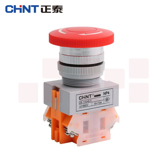 正泰（CHNT）NP4-11ZS 急停蘑菇头自锁复位按钮  急停开关  货号：JC