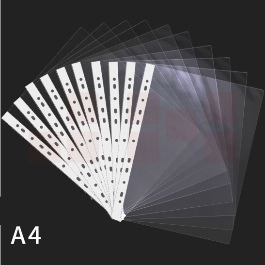 100个装A4   11孔活页透明文件资料袋