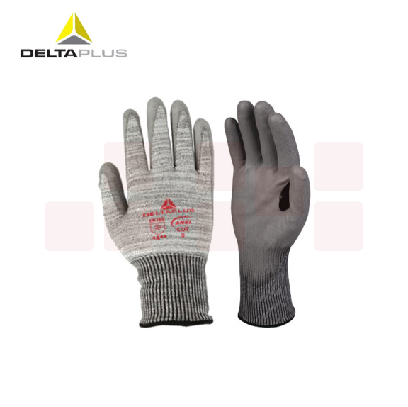 代尔塔 202011防切割手套 PU涂层TAEKI防割纤维透气劳保手套
