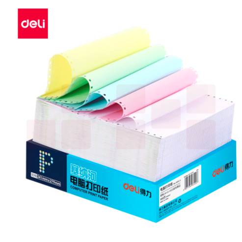 得力塞纳河 241-1 单联 （1层）一等份  电脑打印纸 连续针式打印纸 可撕边