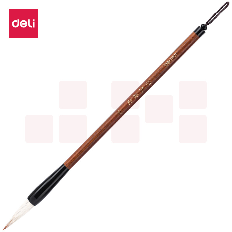 得力 6584毛笔 兼毫 中楷毛笔中号(浅棕色)(1支/袋)