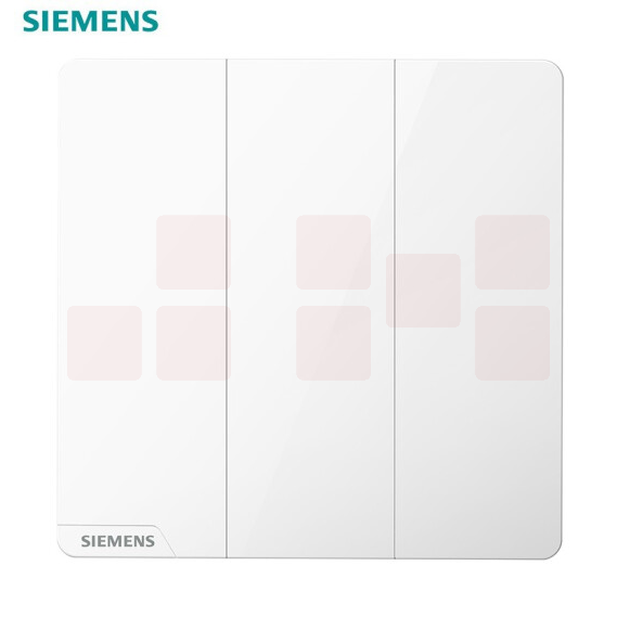 西门子(SIEMENS) 致琦白系列 开关插座 三开单控 开关面板   货号：ZF