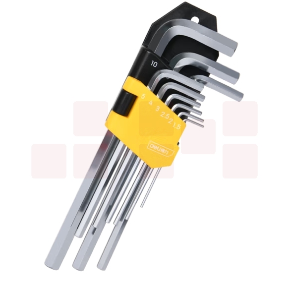 得力 9件套平头内六角扳手1-10mm DW1780