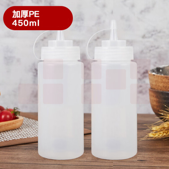 挤酱瓶沙拉酱挤压瓶调料瓶 烘焙酱汁壶450ml    货号：JC