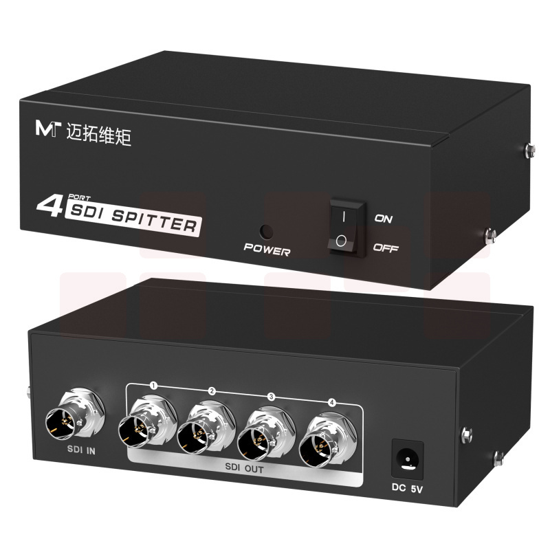 迈拓维矩MT-SD104 sdi分配器1进4出高清一分四视频分支器中继器1080p
