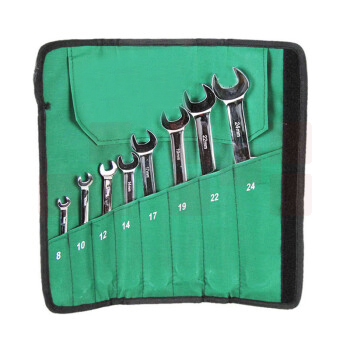 凯工 8件 8*8-24 镜面开口扳手双开口扳手开口扳手套装