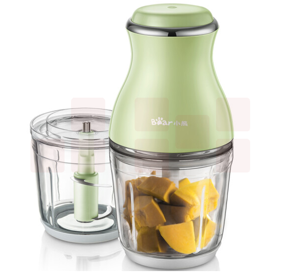 小熊(Bear) QSJ-B02X5 0.6L 绞肉机家用电动多功能小型婴儿辅食机榨汁机料理机搅拌机双杯双刀迷你碎肉绞馅肉