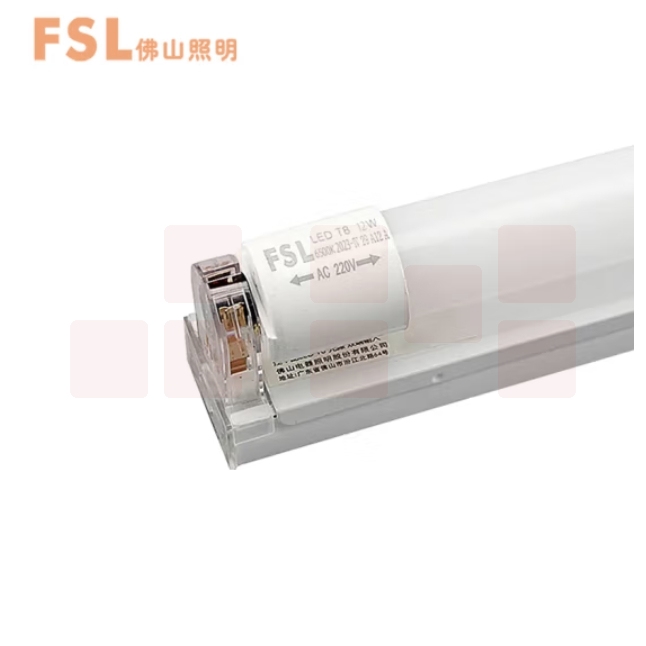  佛山照明 T8灯管0.9米12W 白光LED日光灯管双端供电一体化灯管加支架（6500K）