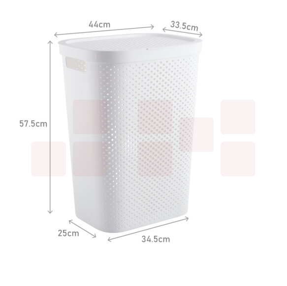 特大号带盖衣服收纳篮卧室脏衣娄家用简约收纳箱带盖脏衣篮