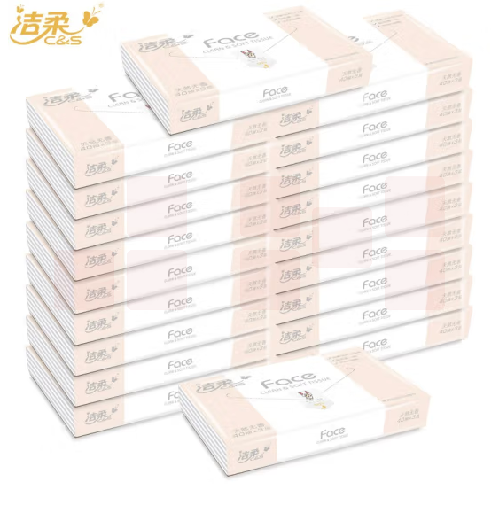 洁柔 小包抽纸face纸巾3层40抽 便携式餐巾纸  100包/箱