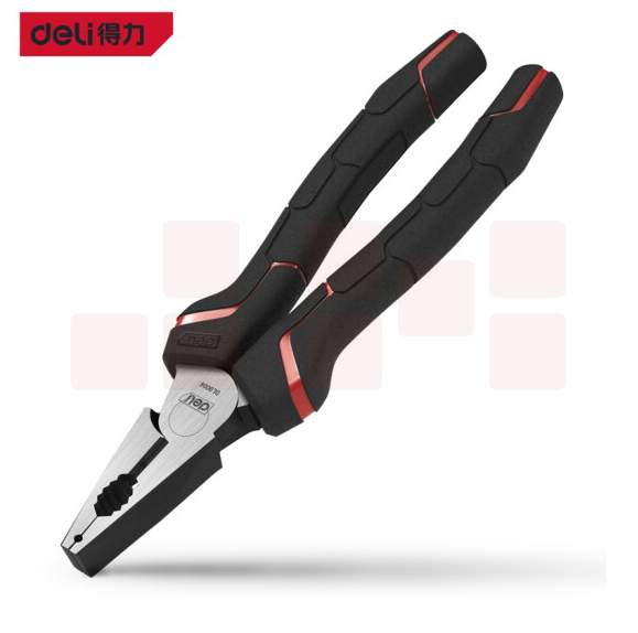 得力  省力钢丝钳子铬钒钢老虎钳子多功能平口钳剪线钳6英寸 DL0004    货号：JC