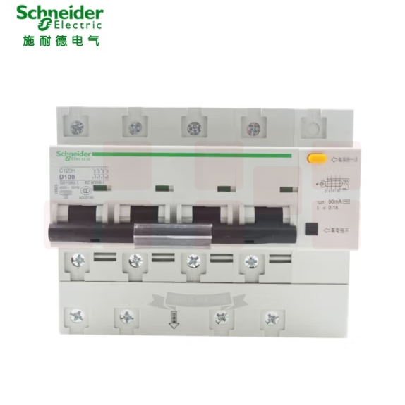 施耐德 C120H漏电断路器 4P 125A 带漏电保护空开  货号：JC