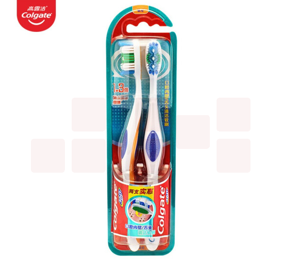 高露洁 360°全面口腔清洁成人牙刷×2支装