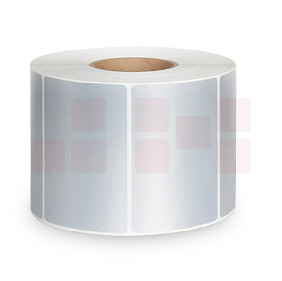 亚银标签纸 哑银不干胶条码打印纸 70*50*1000张 单排 货号：YC