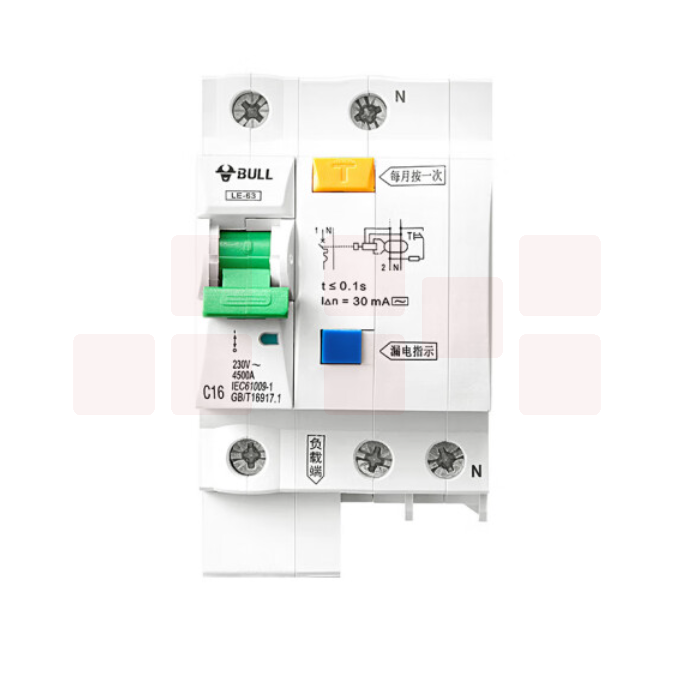 公牛 LE-63/16A-1PN 漏电保护断路器 双进双出16A带漏保 电源空开