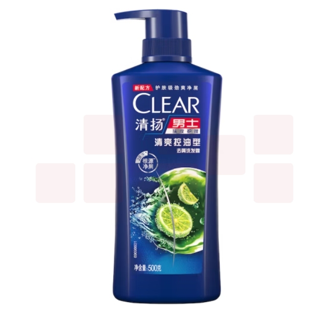 清扬男士去屑洗发露 500ml 清爽控油型