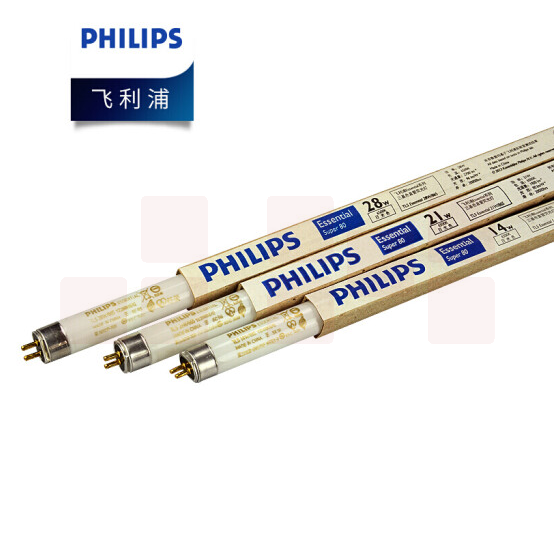 飞利浦  T5日光灯管 经济型三基色荧光灯管  21W 900mm  日光色6500K  40根/箱