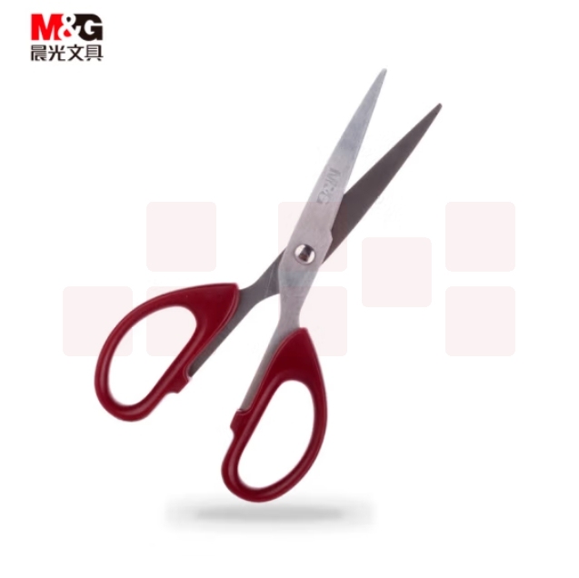 晨光160mm办公剪刀 中号手工剪纸刀  红色ASSN2248