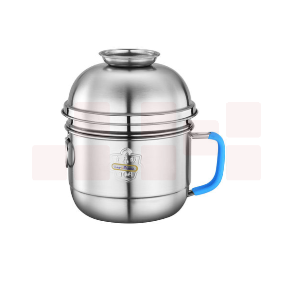 304不锈钢快餐杯 加厚圆形餐盒 学生食堂饭缸 宿舍泡面杯 1300ml