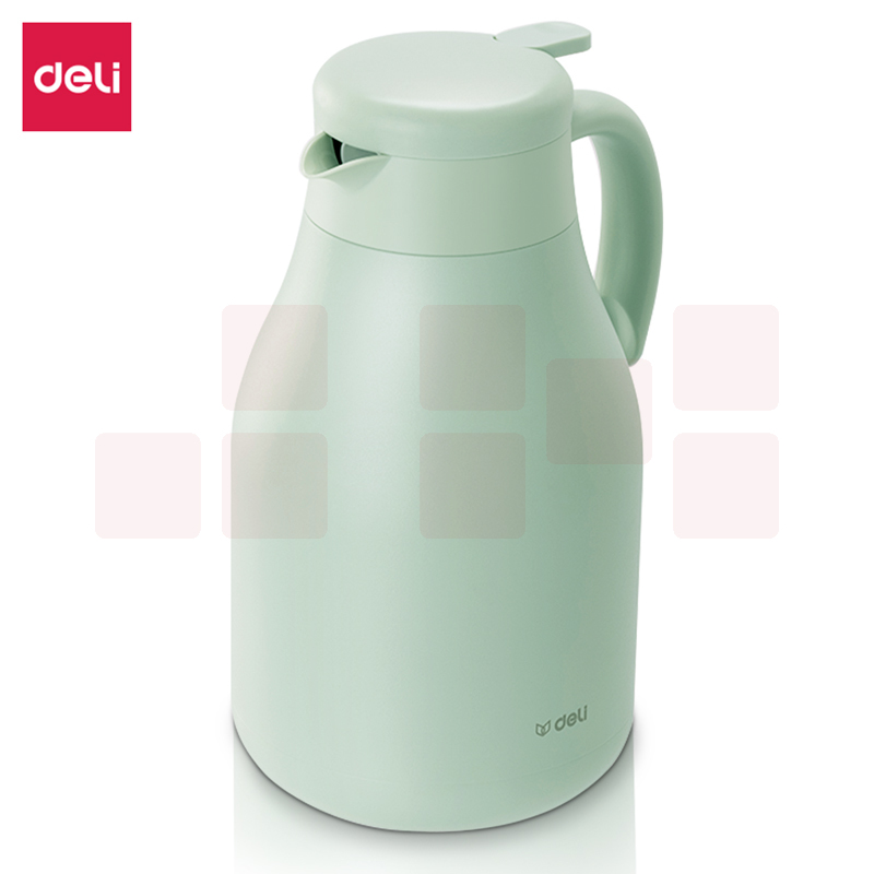 得力 1.8升保温壶不锈钢真空保温(绿)LL101-G