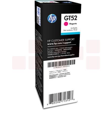 惠普（HP）品红色打印机墨水 GT52  适用5810 5820 310 410 318 418 319 M0H55AA (70ML)
