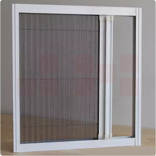 隐形风琴式折叠纱窗  防蚊防尘平移推拉伸缩窗纱   140*117cm 货号：JC