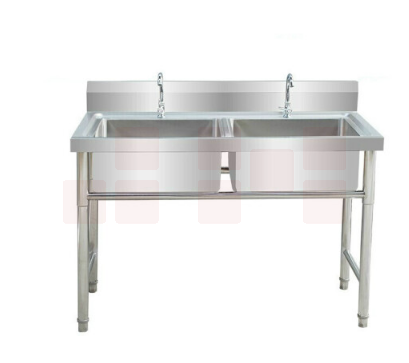 不锈钢双眼水感应水嘴+下水口+下水管 100*50*80cm