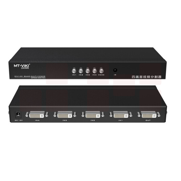 迈拓维矩（MT-viki）HDMI/DVI/VGA分割器 四八画面分屏器 多进一出视频DNF游戏搬砖 MT-SW041-D 四画面分割器 DVI接口