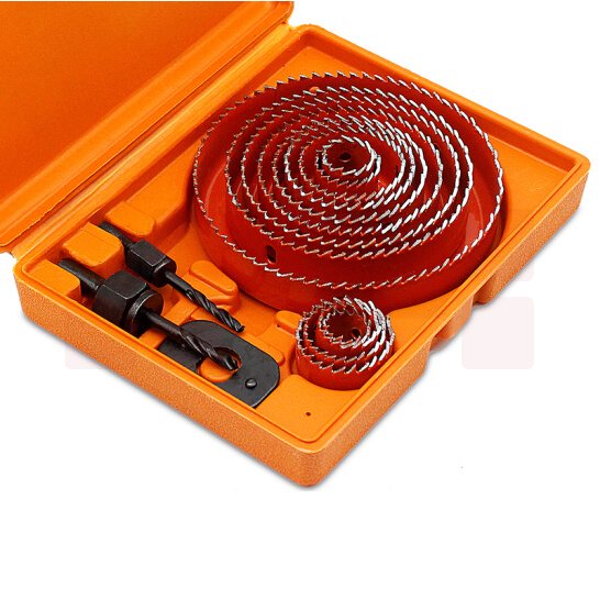 木工开孔器套装  打孔石膏板钻头射灯扩孔器  玫红色十三件套  货号：XWL