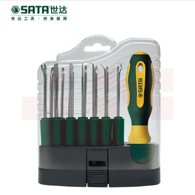 世达（SATA）16件可换头螺丝批组套货号09346