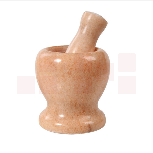 手动蒜泥器 捣蒜器石臼 研磨器  家用压蒜器 蒜臼子   黄色石臼带蒜锤