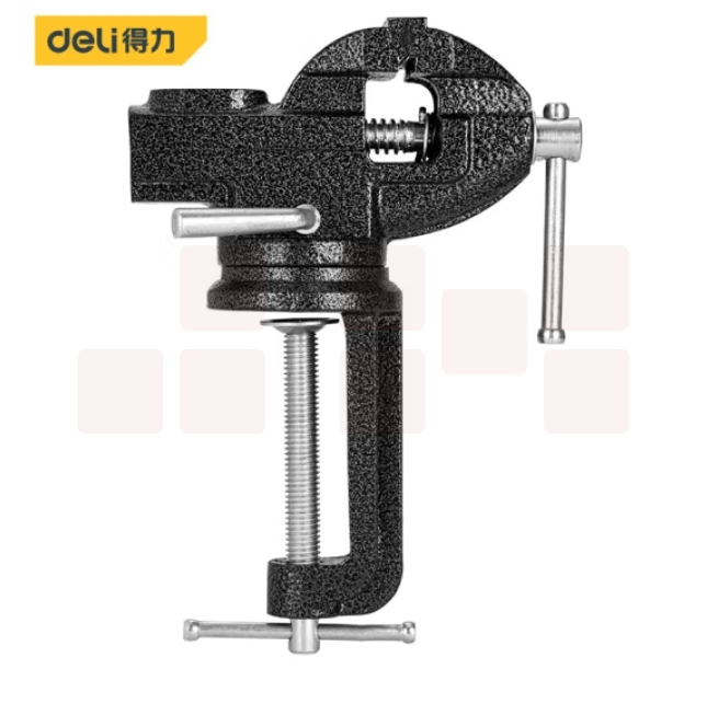 得力 台虎钳 360度旋转台钳桌 虎钳50型(0-60mm)DL110050