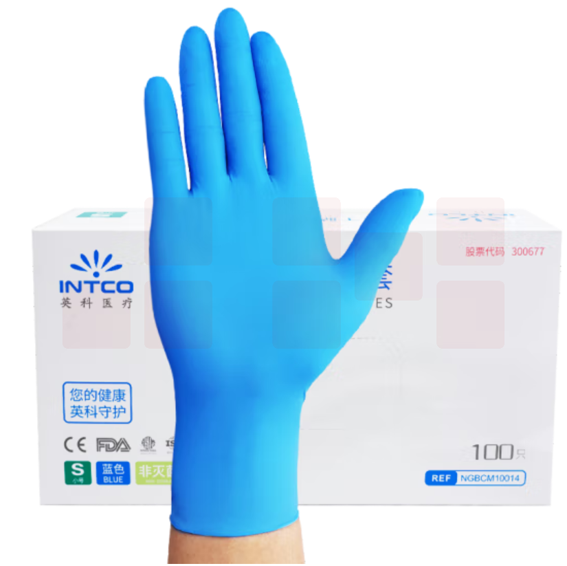 英科一次性检查手套  9寸 乳胶手套 50付/盒  均码