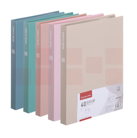齐心  A4  40页莫兰迪色4孔活页资料册 文件活页收纳册   A6634    颜色备注