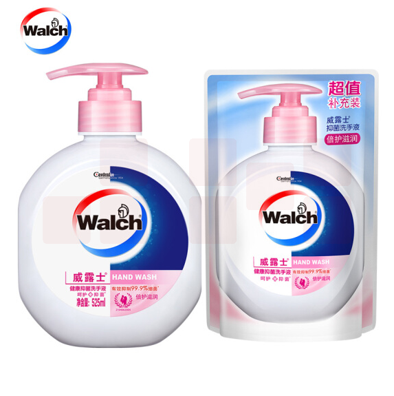 威露士 健康抑菌洗手液(倍护滋润)525ml瓶装+250ml袋