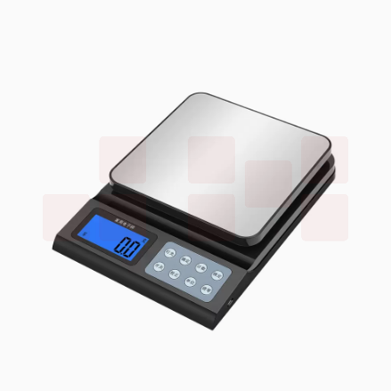 防水厨房秤家用小型电子称5kg 小秤称重器烘焙克数度精准高精度（灰色款）