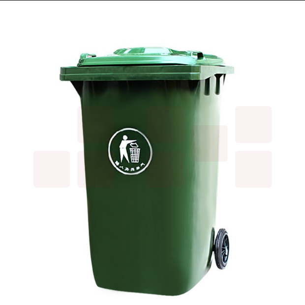 诺兴（NUOXING）  垃圾桶绿色120L无盖带轮子（此款价格不带盖）470*540*950   10个/箱