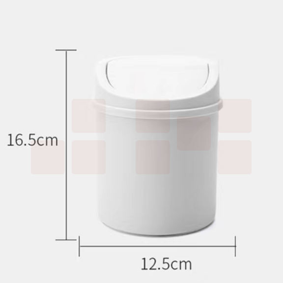 桌面垃圾桶  翻盖茶几垃圾桶1L