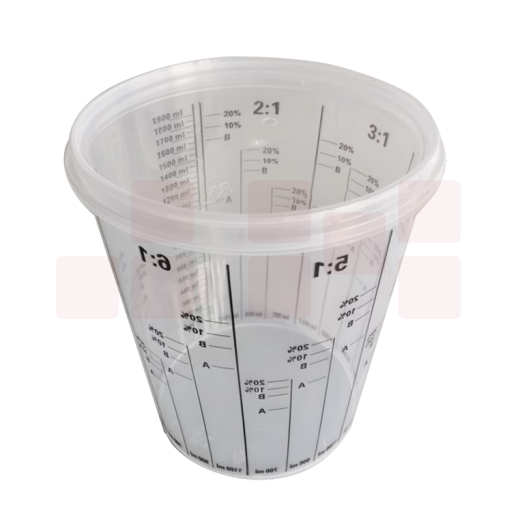 带刻度涂料塑料杯子 700ml 25个/包  货号：JC