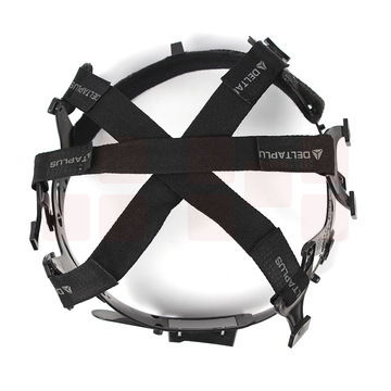 代尔塔 102024 织带按钮安全帽衬里 HARNESS5 黑色 10包/箱 头部防护