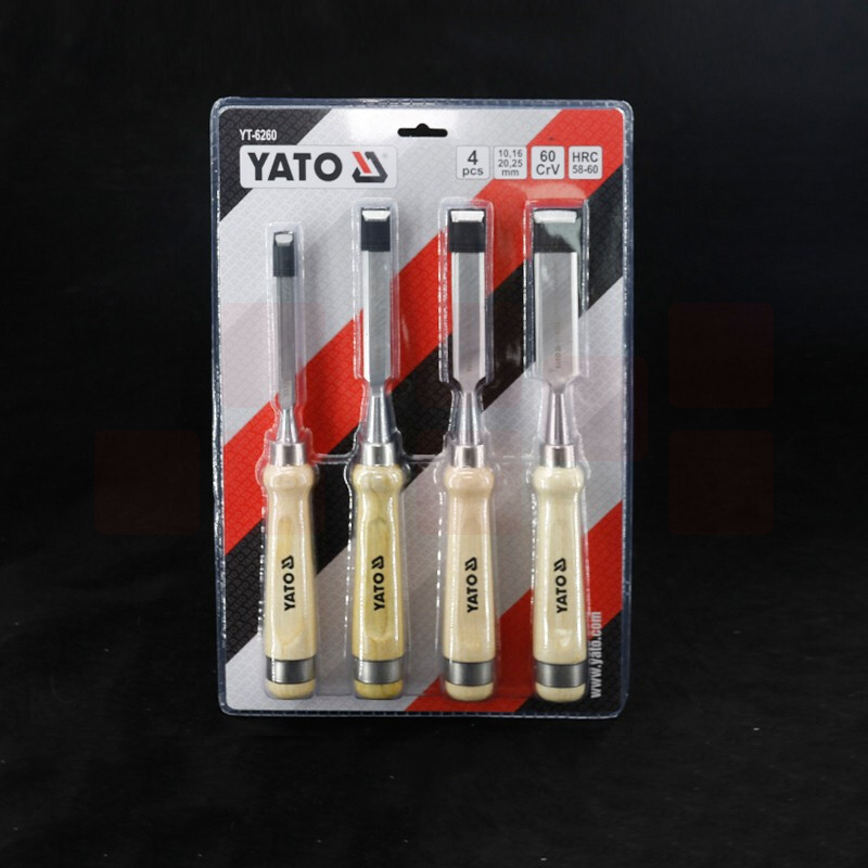 易尔拓 木柄木工凿组套 YT-6260 4件套