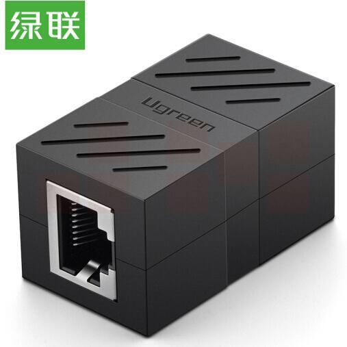 绿联（UGREEN）20390 RJ45 网线连接器 网线对接头连接头 双通头直通头模块 黑