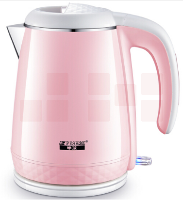 半球（Peskoe）电热水壶 304不锈钢 双层防烫烧水壶WZD-707WF 1.1L电水壶 无缝内胆