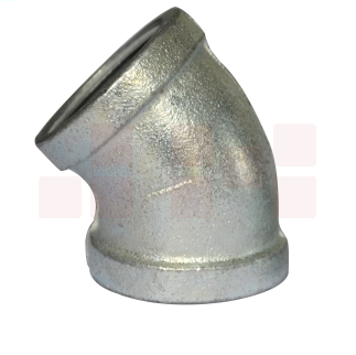 赣玛弯头（GANMA）内丝丝扣镀锌玛钢管件铸铁45度弯头DN20 200个/包