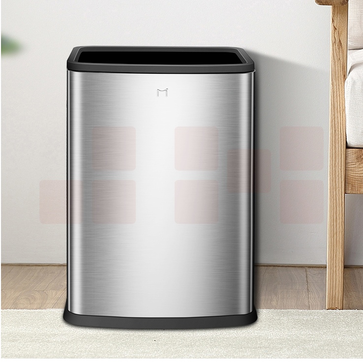 不锈钢垃圾桶无盖家用方形大号