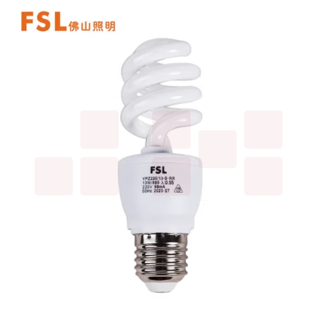 佛山照明 13W 螺旋节能灯 日光灯节能灯E27螺口荧光灯 6500K 白光